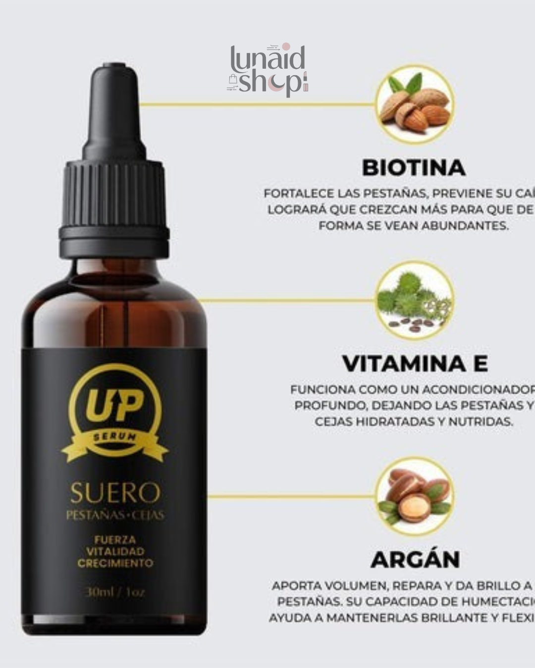 Sérum Up Para Crecimiento de Pestañas Y Cejas