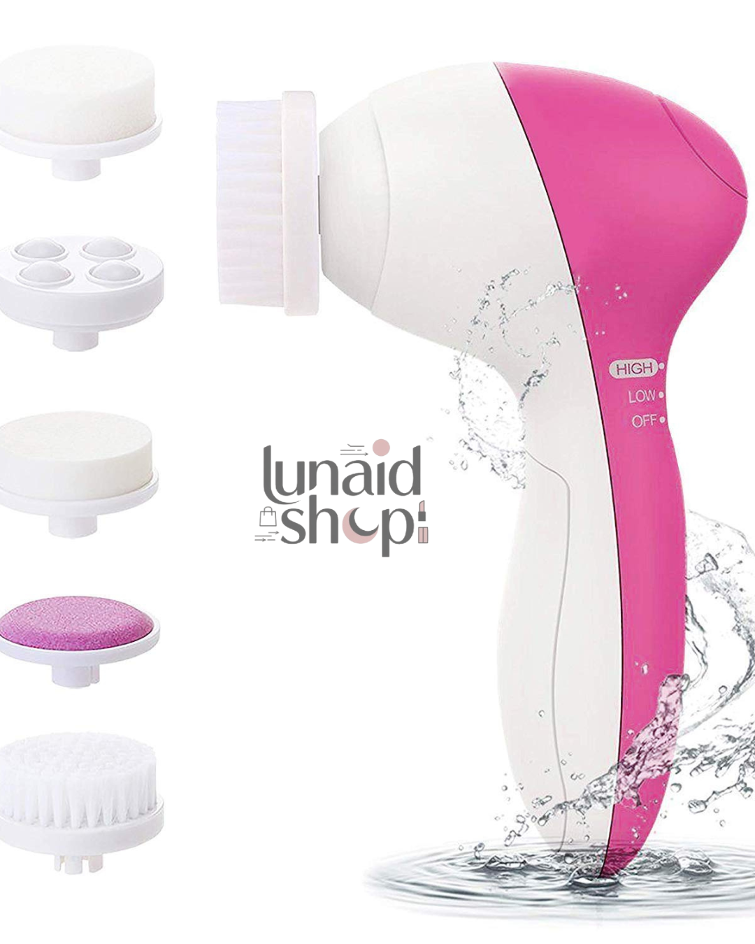 Cepillo Limpiador Facial 5 en 1 – Limpieza Profunda, Exfoliación y Masaje Rejuvenecedor