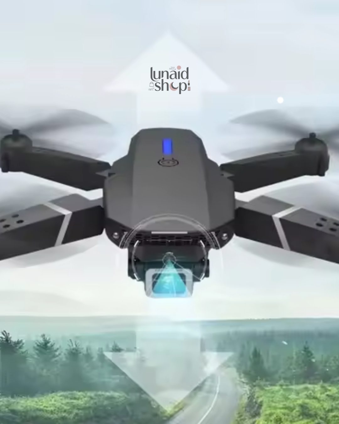 Drone E88 Pro , Doble Camara HD , Shooting con Estuche y Repuesto