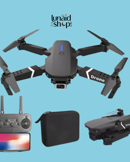 Drone E88 Pro , Doble Camara HD , Shooting con Estuche y Repuesto