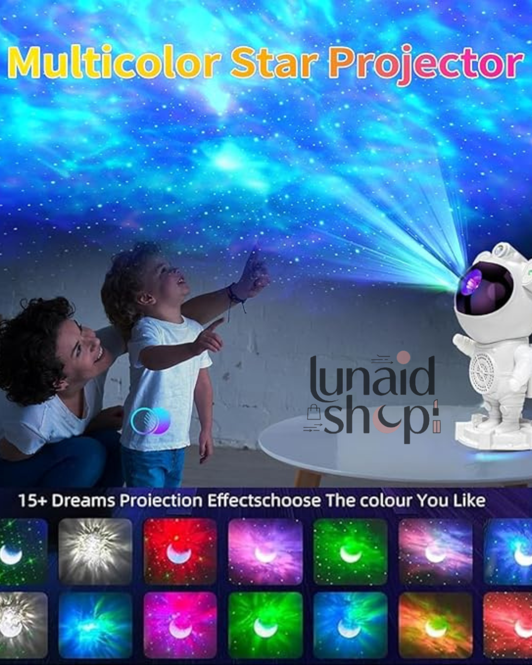 ASTRONAUTA PARLANTE BLUETOOTH + PROYECTOR