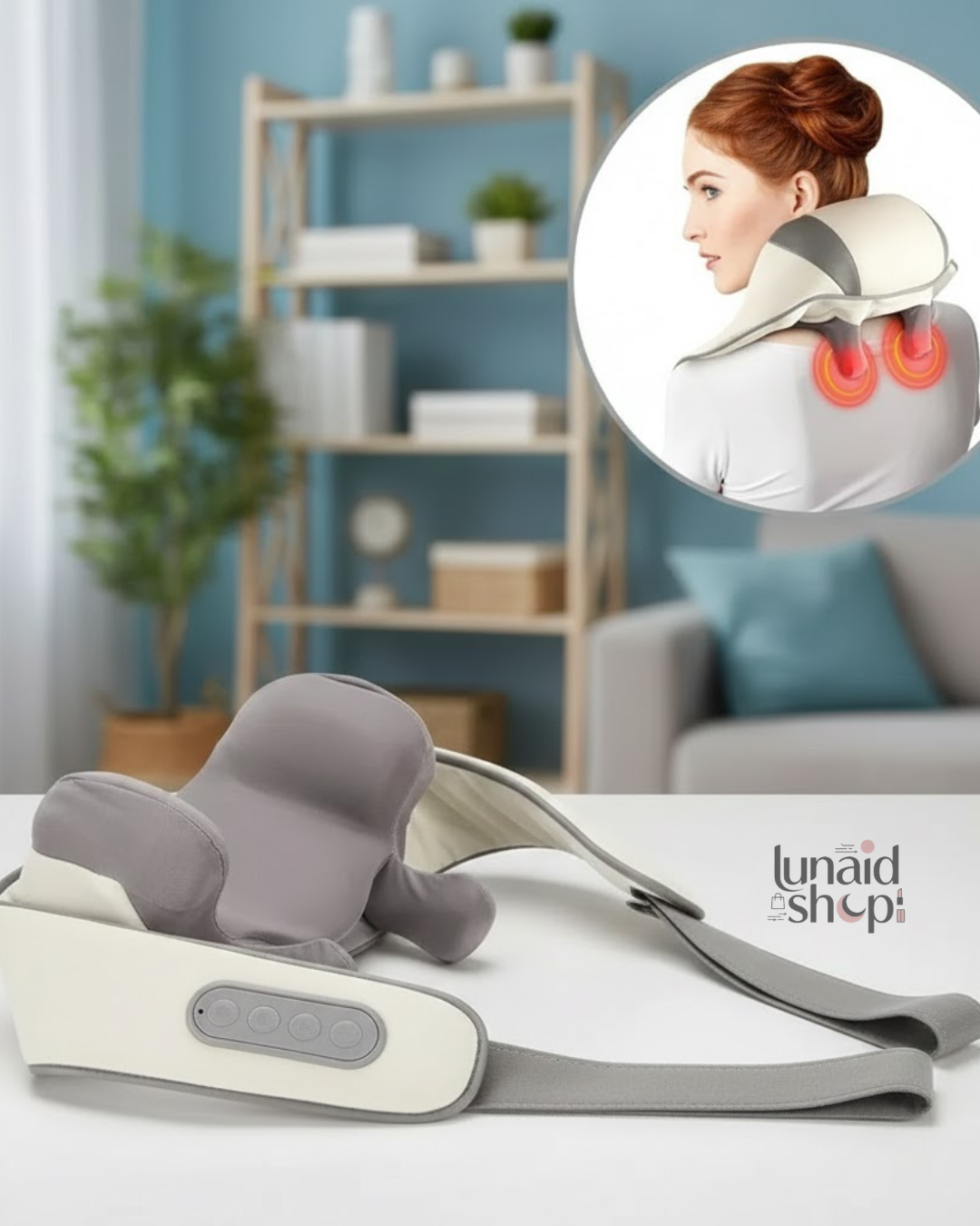 Masajeador de Cuello y Hombro con Calor 5d para Relajar