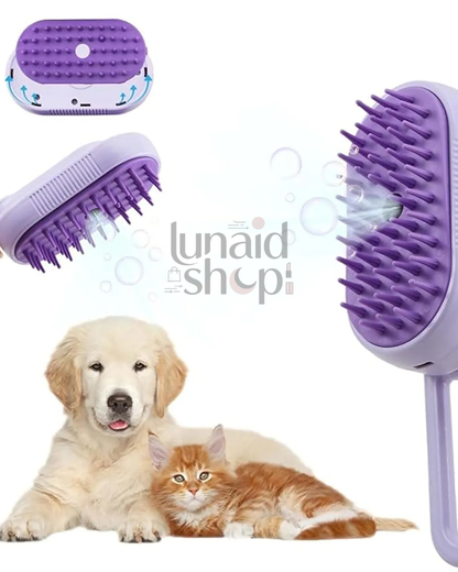Cepillo de Vapor 3 en 1 para Mascotas