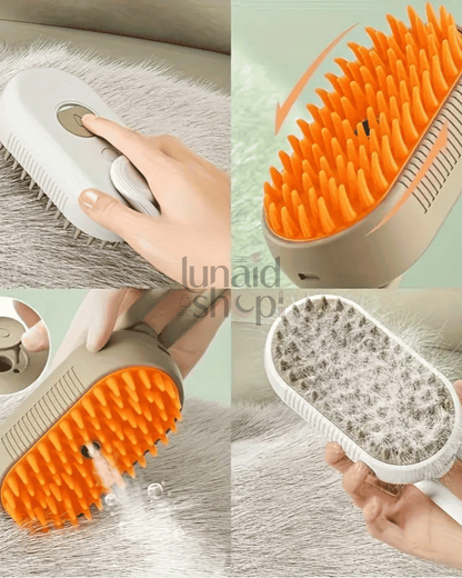 Cepillo de Vapor 3 en 1 para Mascotas